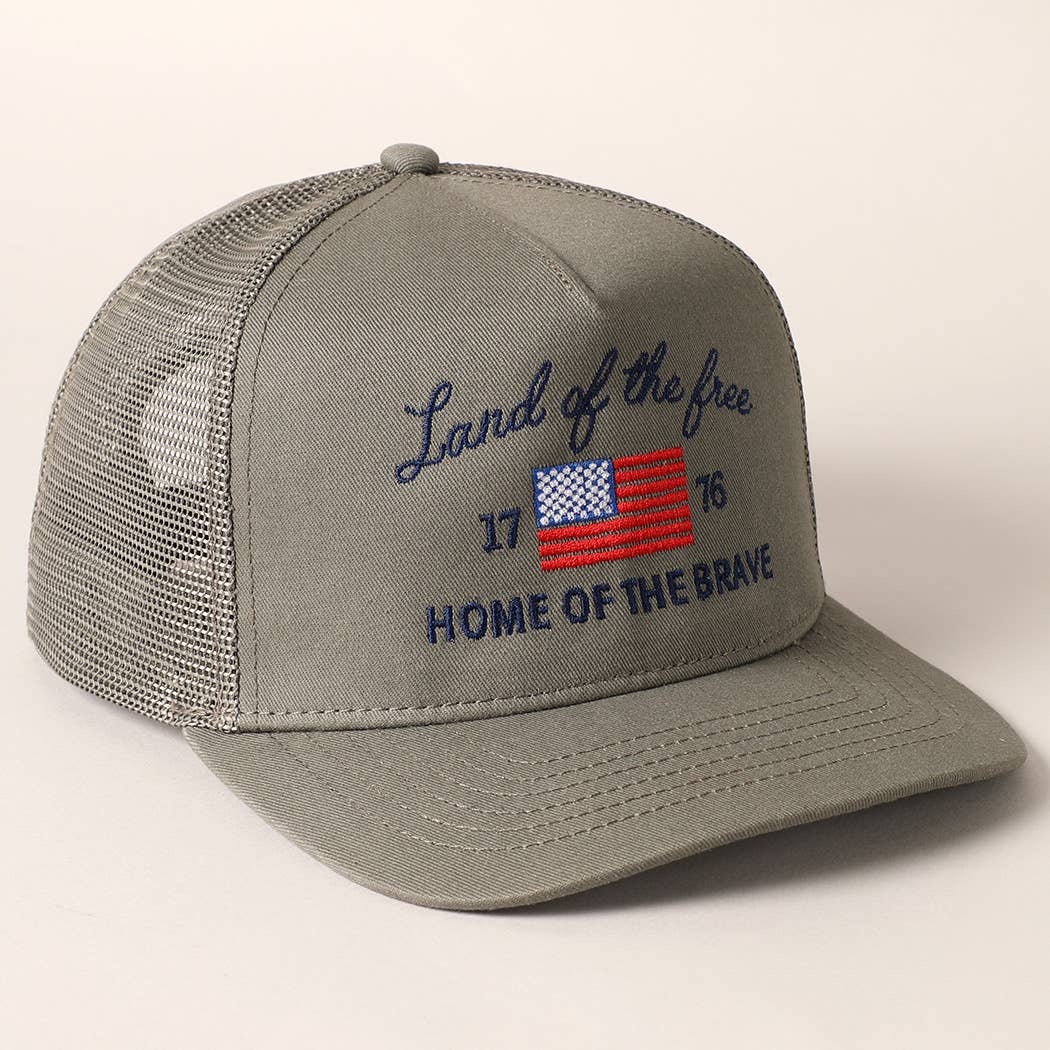 Land Of The Free Trucker Hat
