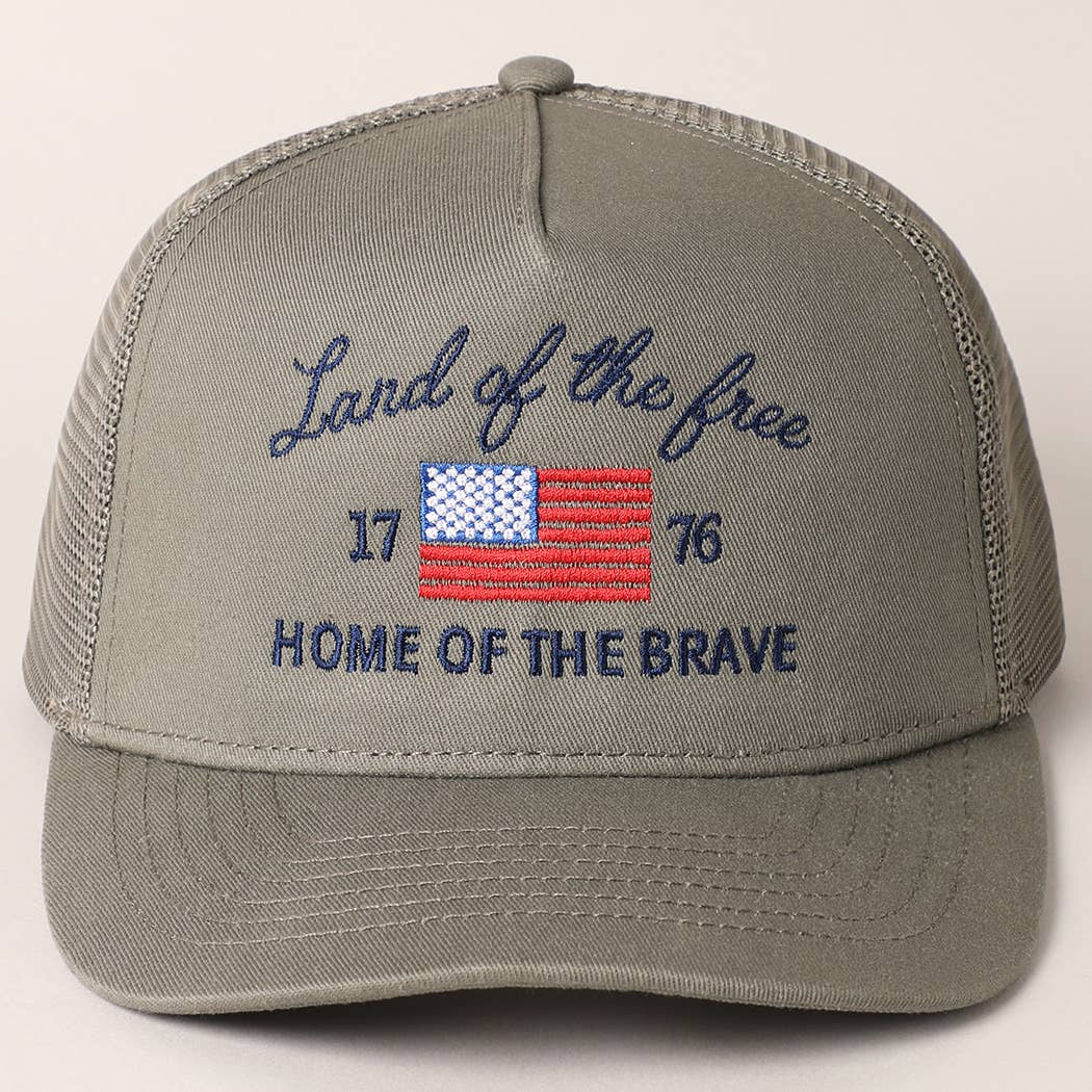 Land Of The Free Trucker Hat