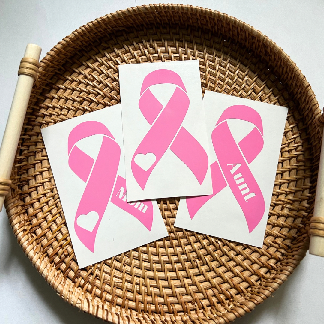 Awareness ribbon heart - decal