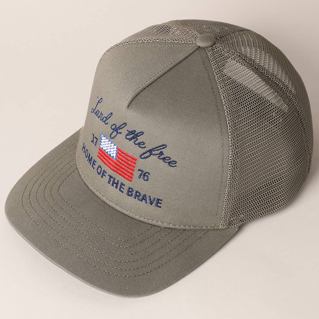 Land Of The Free Trucker Hat