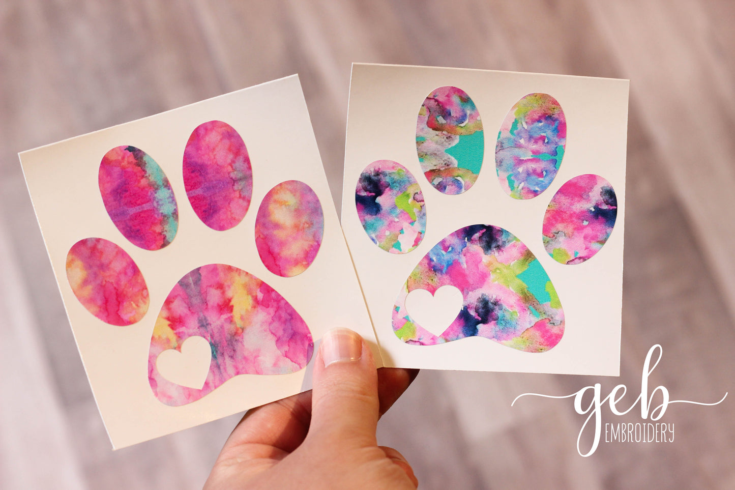 paw print love decal