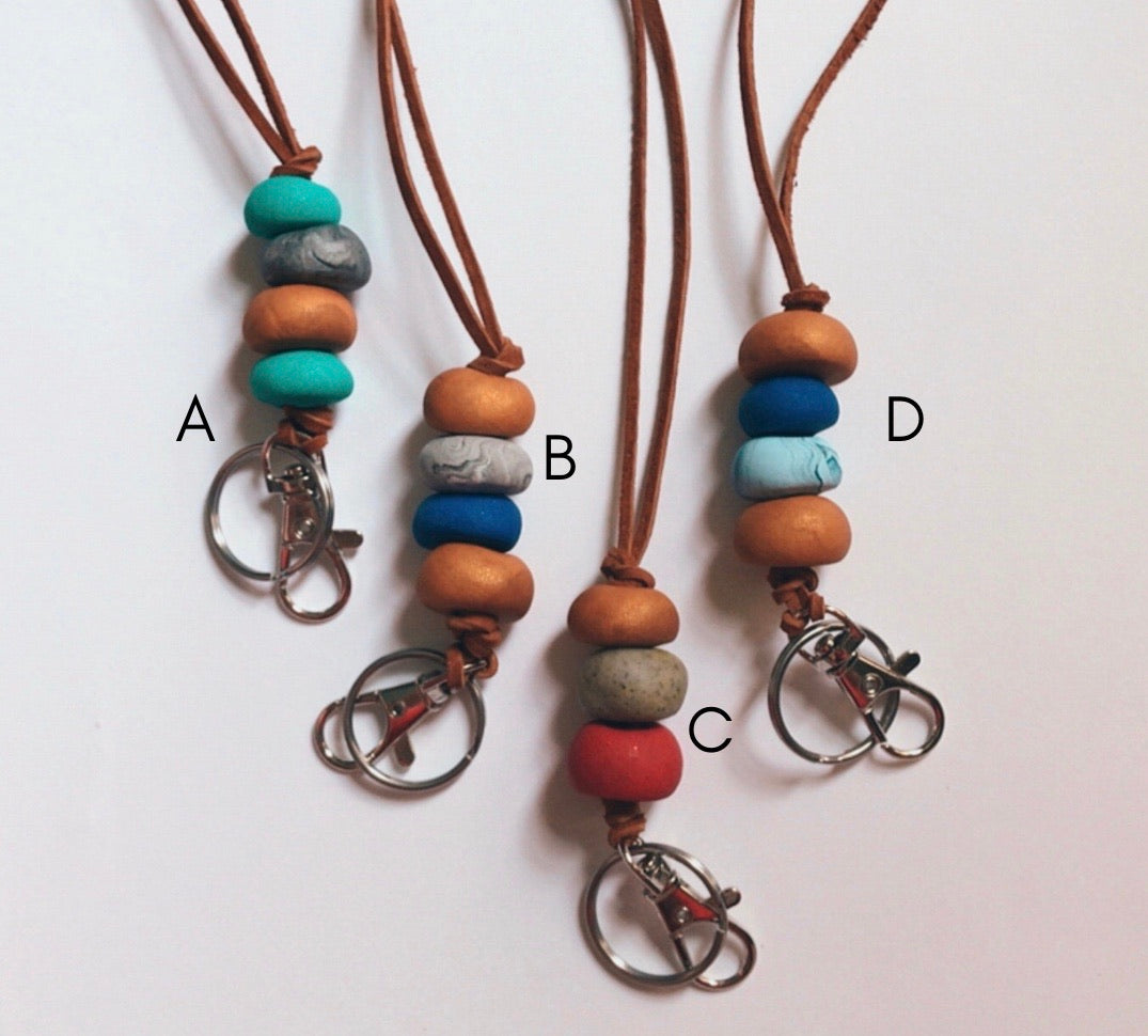 Clay bead lanyards