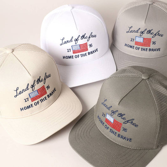 Land Of The Free Trucker Hat