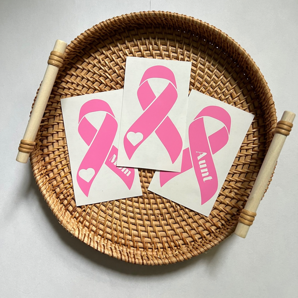 Awareness ribbon heart - decal