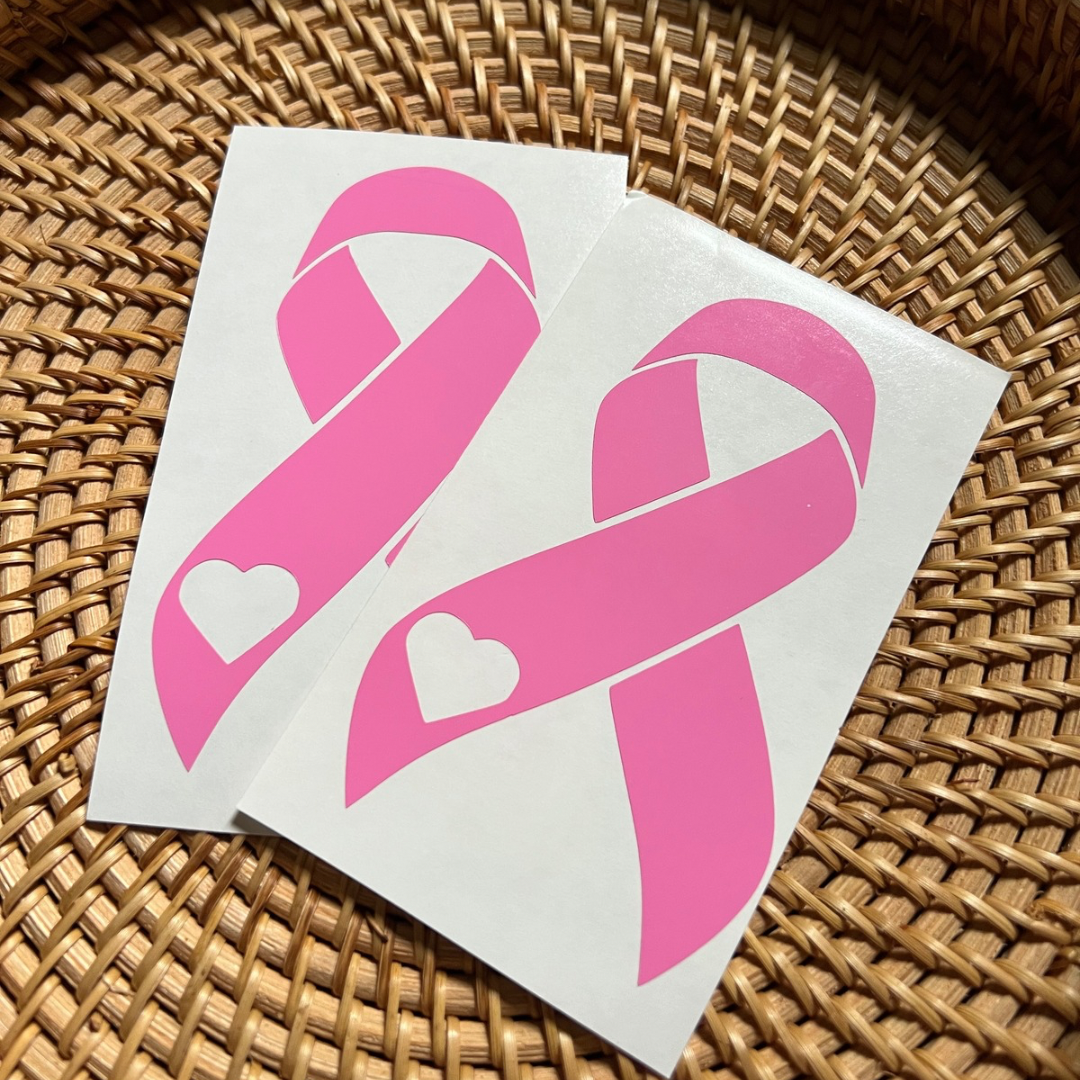 Awareness ribbon heart - decal