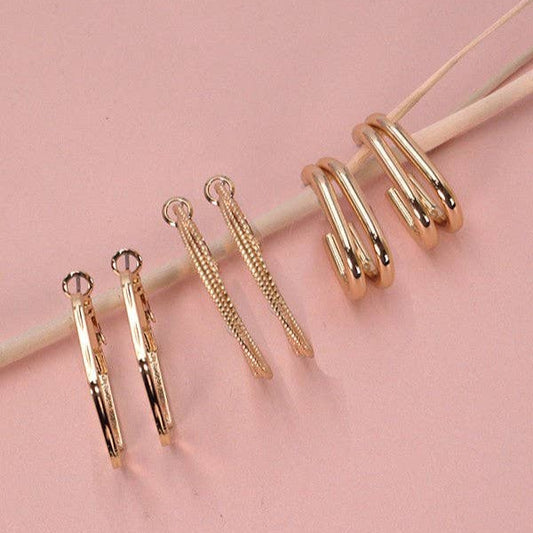 TRIO HOOP EARRINGS - SET