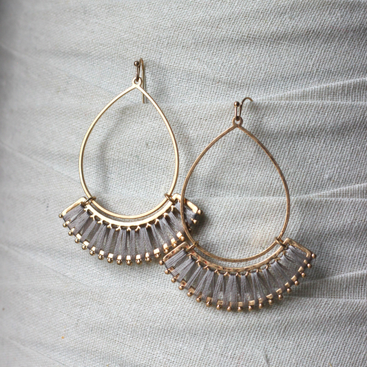 Gray Malibu Teardrop earrings
