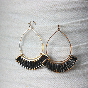 Black Malibu Teardrop earrings