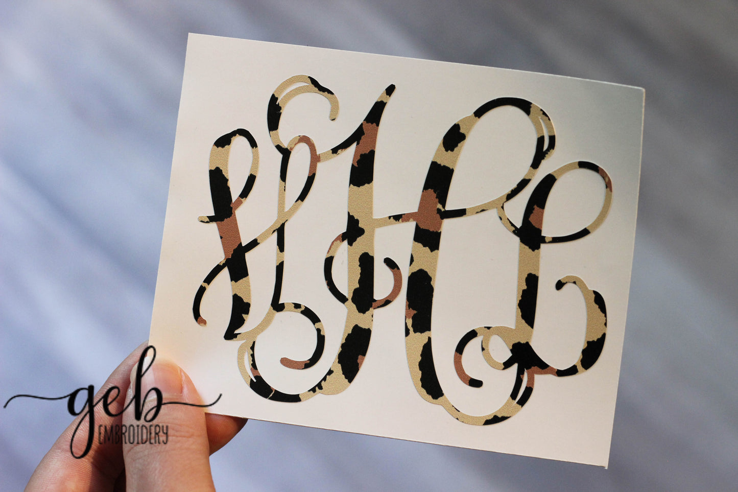 Cheetah Monogram decal