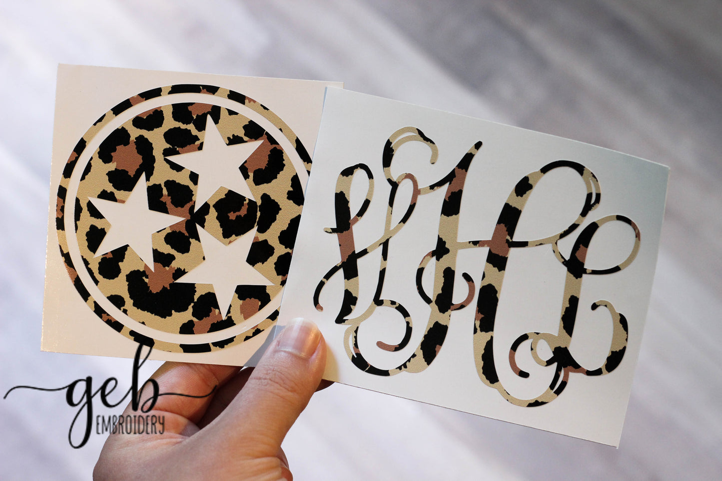 Cheetah Monogram decal