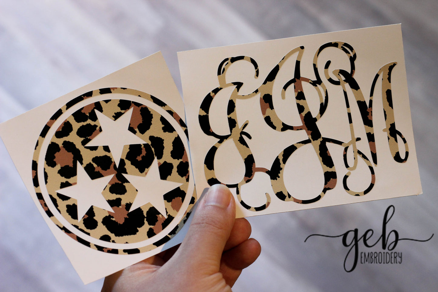 Cheetah Monogram decal