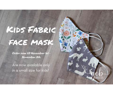 Kids face mask - 2 layers