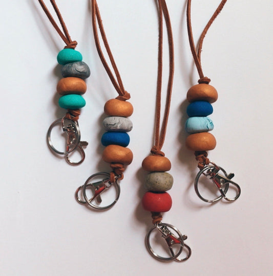 Clay bead lanyards