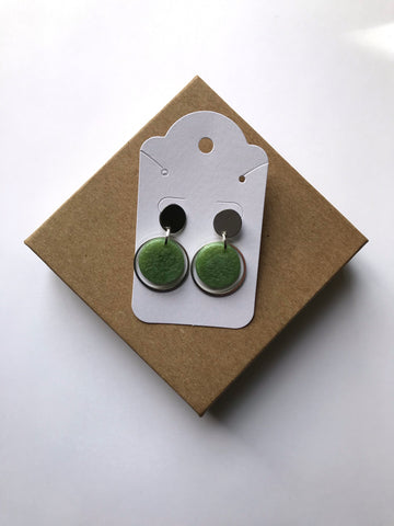 Emerald circle Earrings